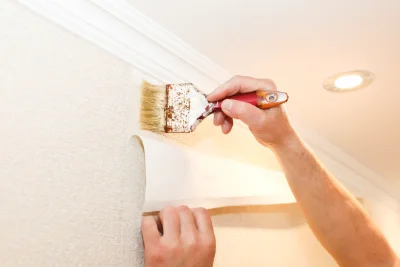 Pose de papier peint à Corbara — revêtements muraux et toiles de verre